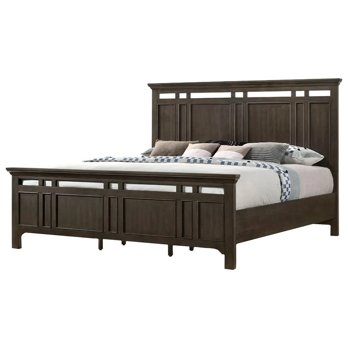 Intercon Hawthorne Contemporary King Panel Bed with Decorative Panels